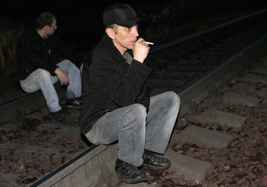 Mezhdurechensk residents block railroad