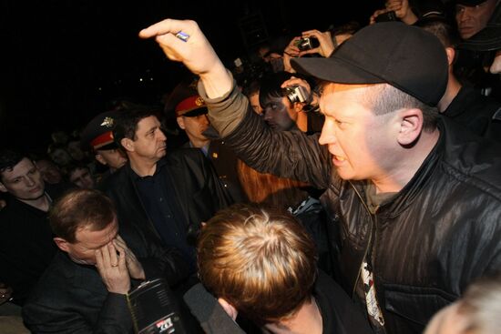 Mezhdurechensk residents block railroad