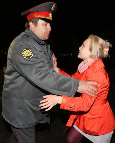 Mezhdurechensk residents block railroad
