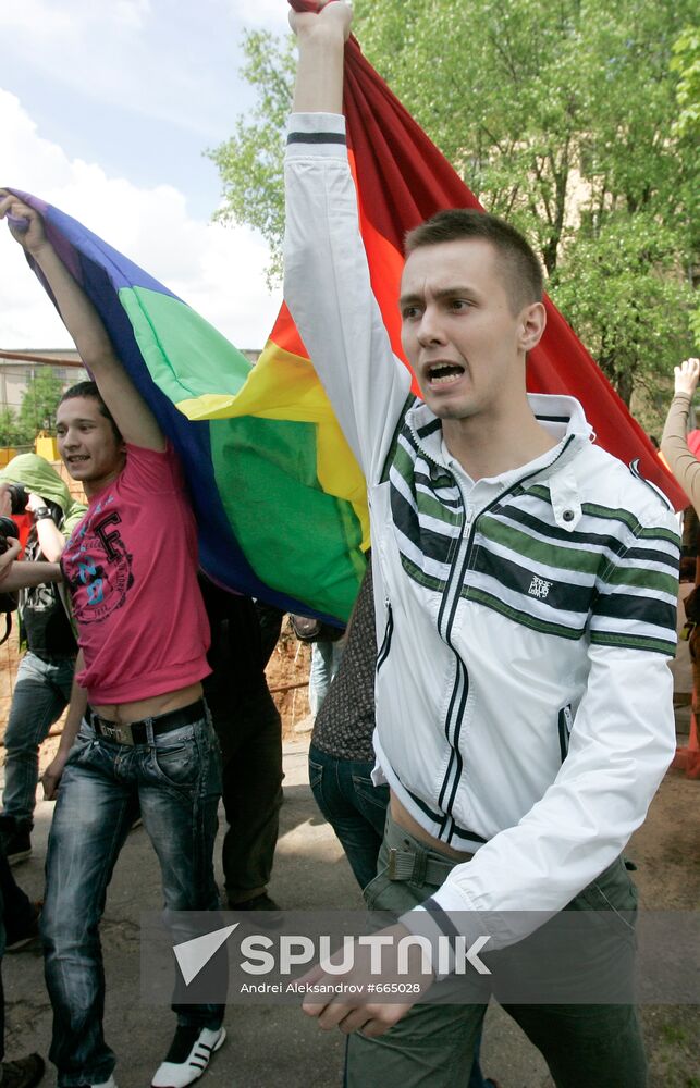 Participants of Slavic Gay Parade in Minsk