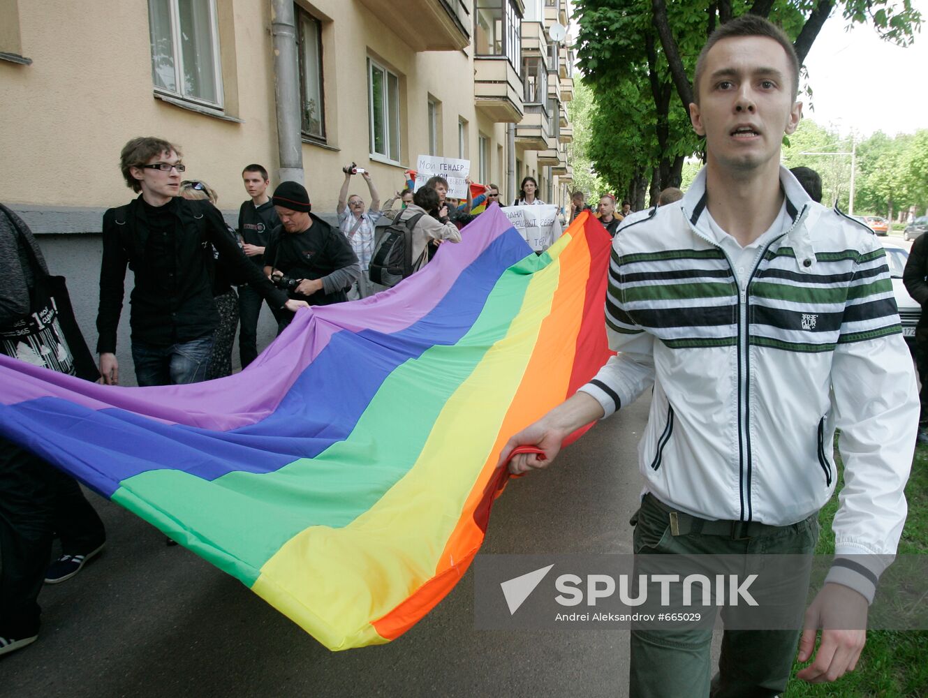 Participants of Slavic Gay Parade in Minsk