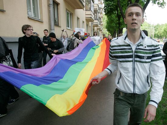 Participants of Slavic Gay Parade in Minsk