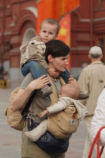 Moscow resident with children