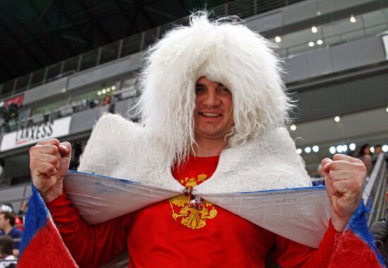 Russian hockey fan