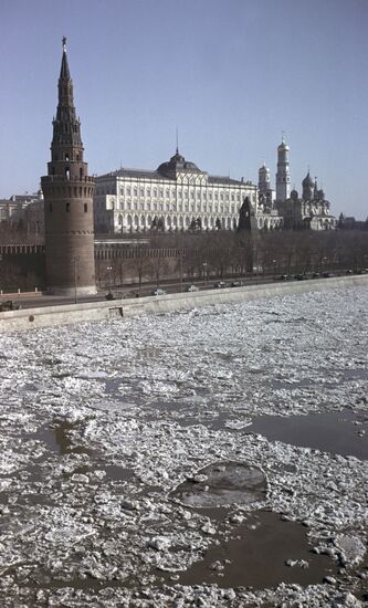 Moscow Kremlin at springtime