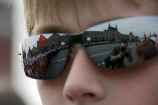 Young Pioneer induction ceremony held at Moscow's Red Square