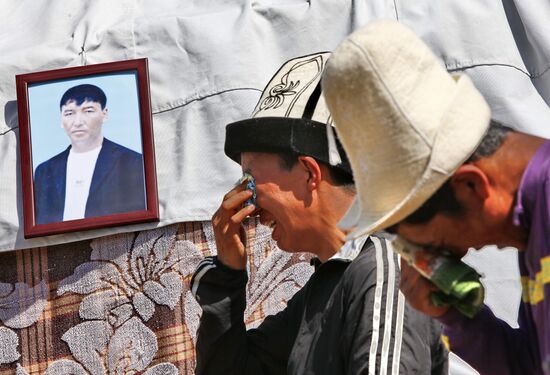 Funeral service for man killed in Jalal-Abad clashes