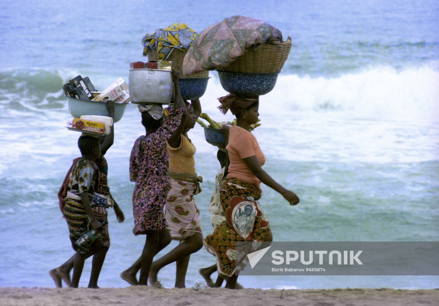 Nigerians on the shore