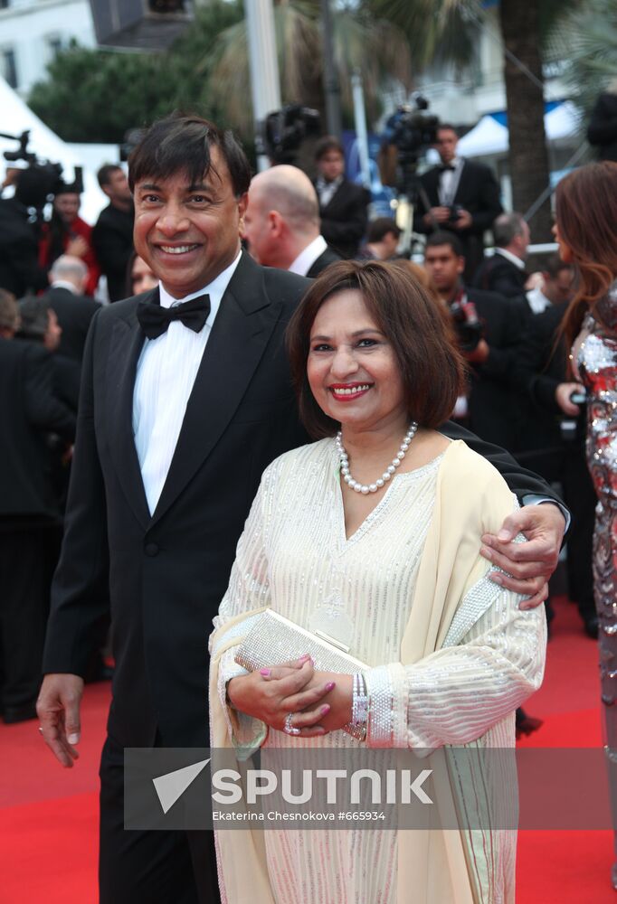 Lakshmi Mittal with spouse