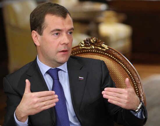 Dmitry Medvedev gives interview to Ukrainian journalists