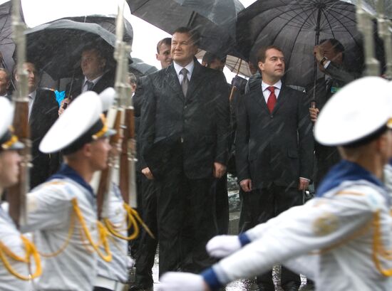 Dmitry Medvedev visits Ukraine