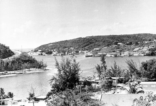 Bay at the shore of Santiago de Cuba