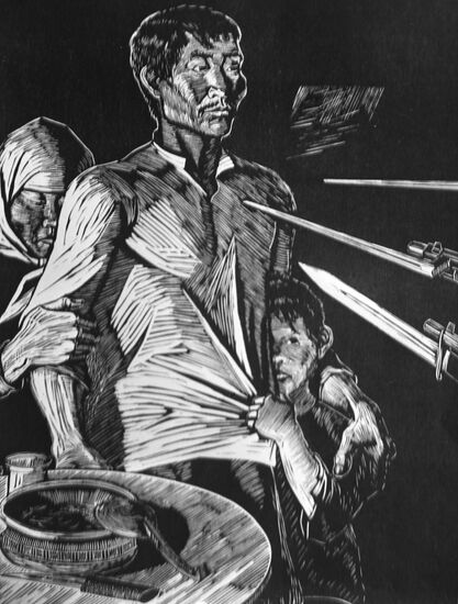 Linocut "Communist"