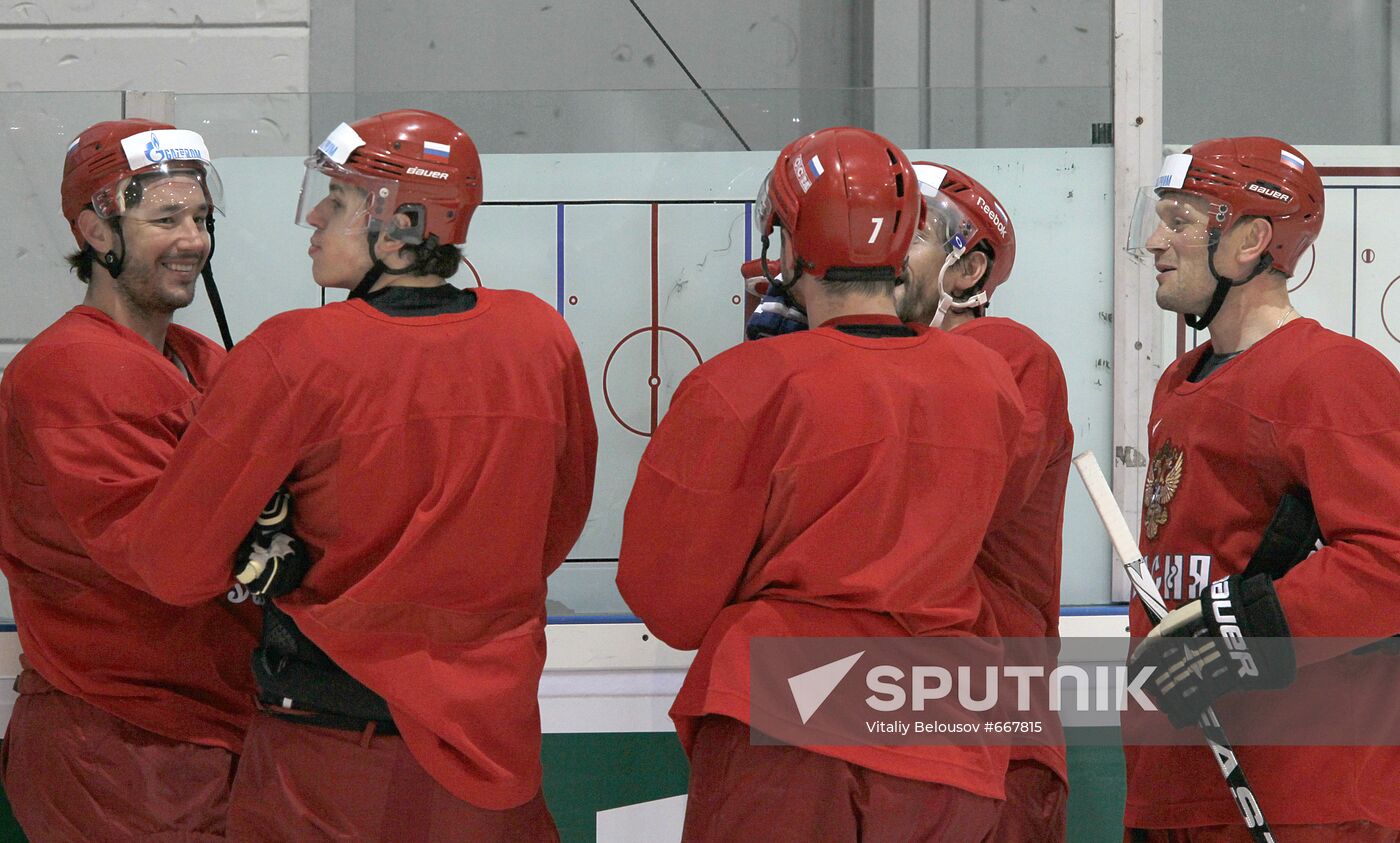 Russian national hockey team training