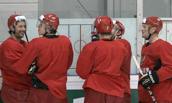 Russian national hockey team training