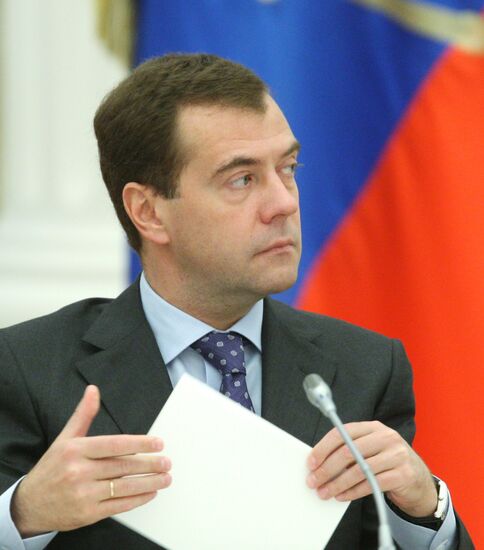 Dmitry Medvedev holds meetings in Kremlin on May 19, 2010