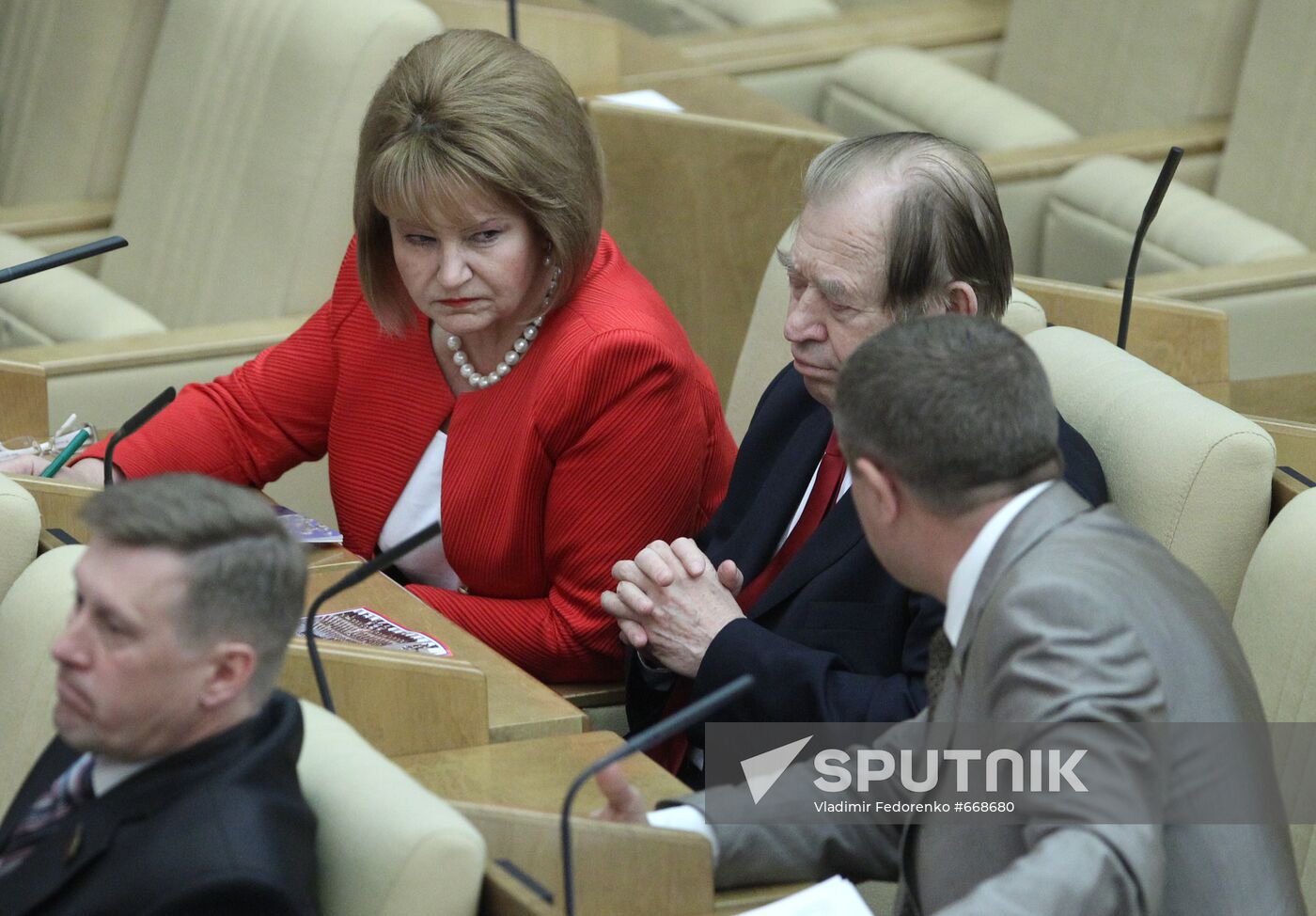 Nina Ostanina, Vasily Starodubtsev and Nikolai Kolomeitsev