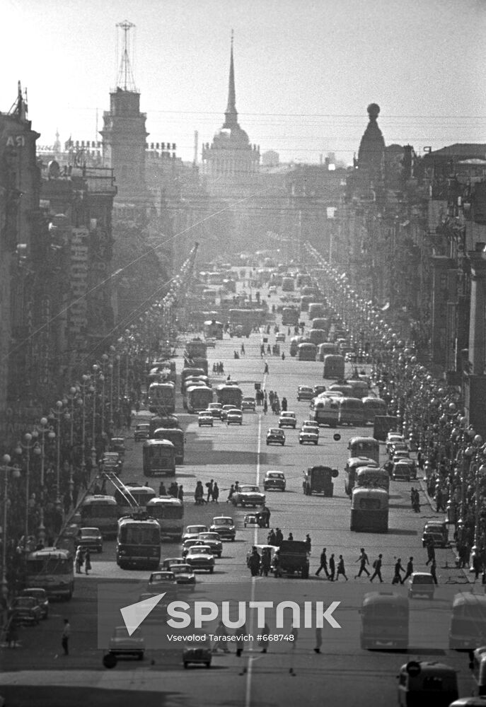 Nevsky Avenue in Leningrad