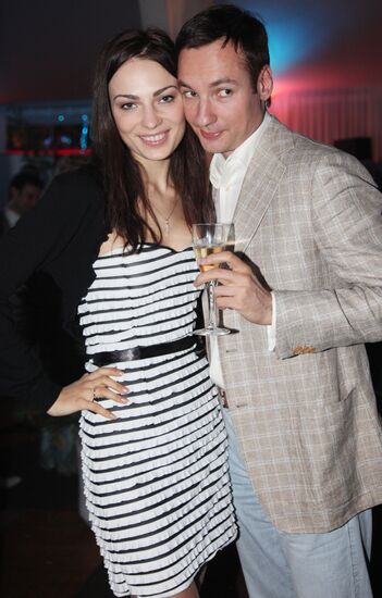 Pavel Sanayev with his wife