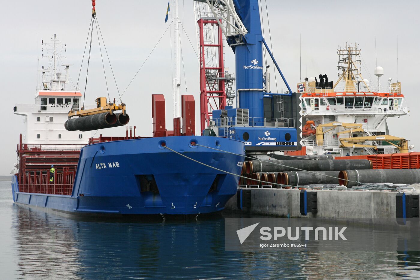 Construction of Nord Stream pipeline