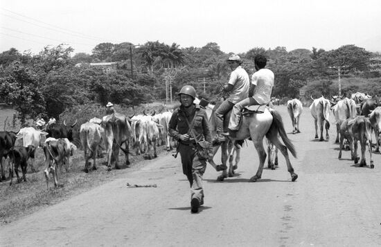 Combat zone in Nicaragua