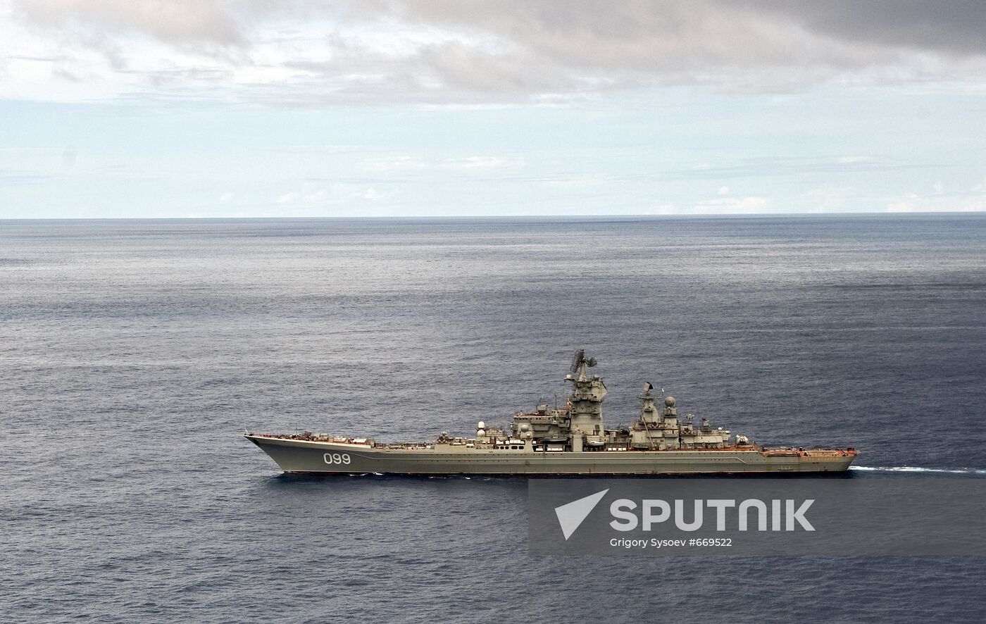 Long-distance voyage of Pyotr Veliky nuclear-powered cruiser