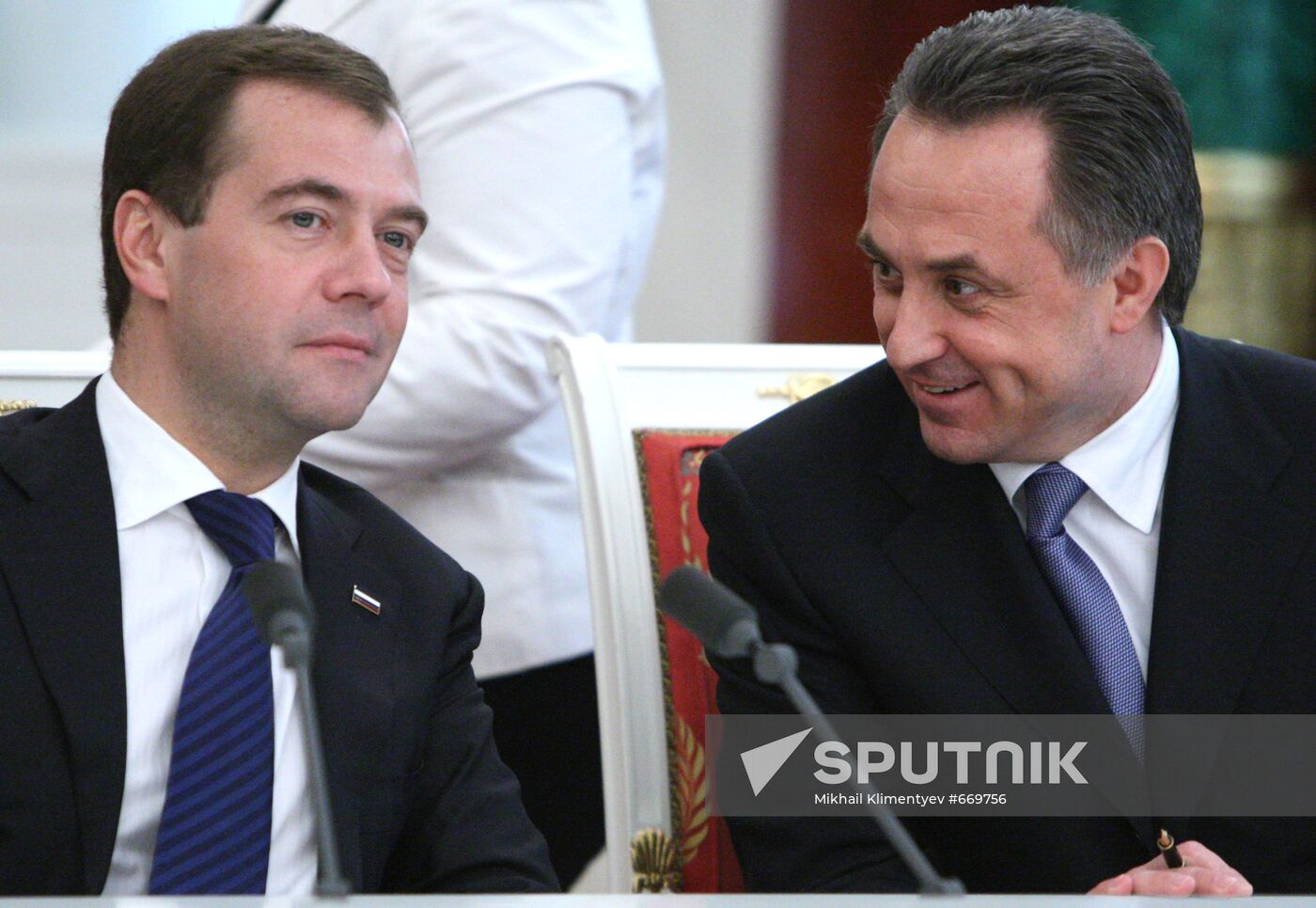 Dmitry Medvedev and Vitaly Mutko