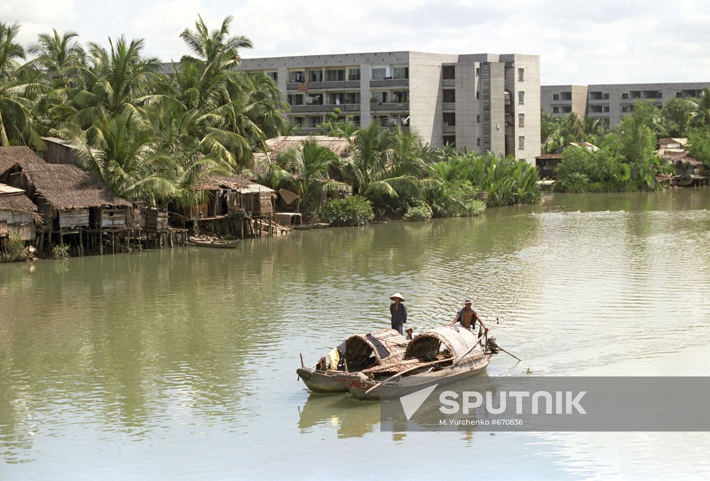 Residents of Ho Chi Minh City boating