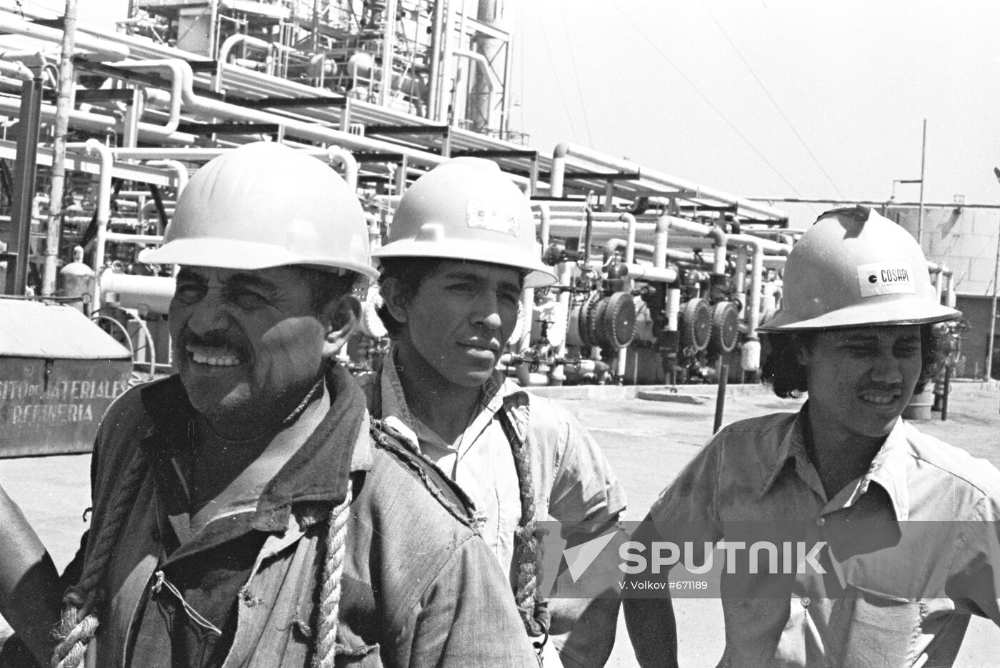 Petrochemical plant workers