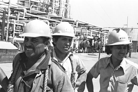 Petrochemical plant workers