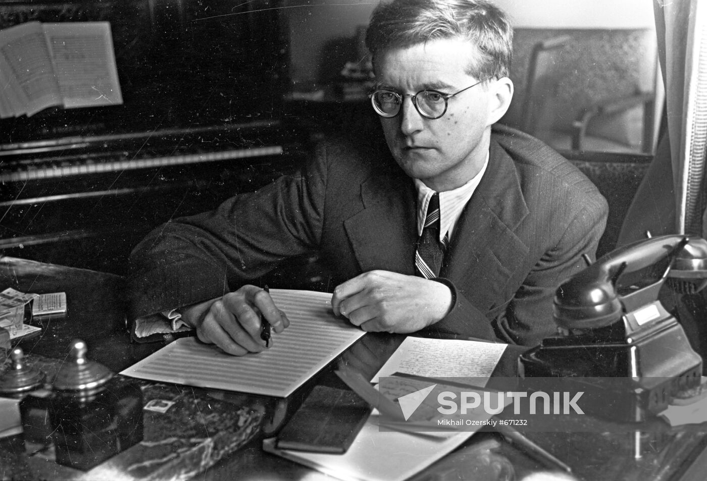 Dmitry Shostakovich at work