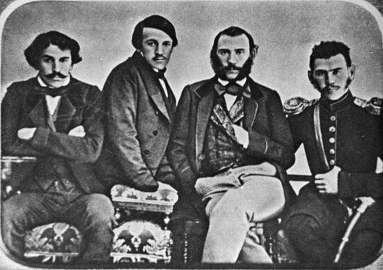 L.Tolstoy with brothers