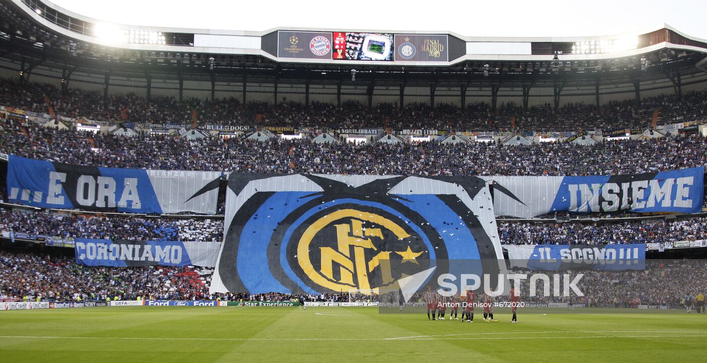 Tribune of FC Internazionale fans