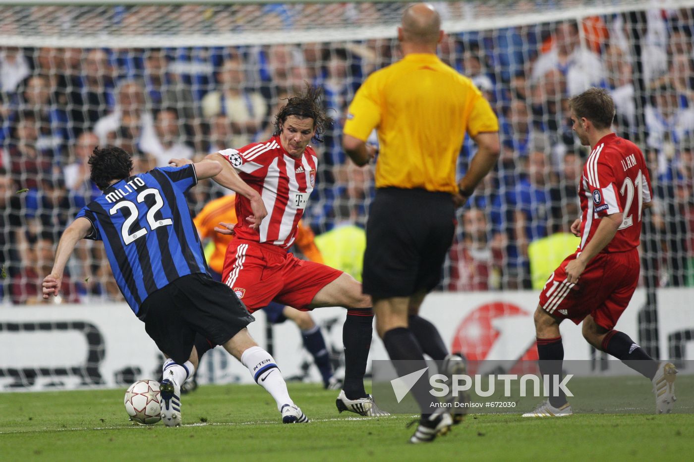 Football. UEFA Champions League 09/10. Bayern vs. Internazionale