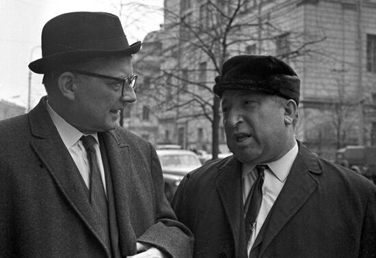Composer Dmitry Shostakovich and poet Rasul Gamzatov