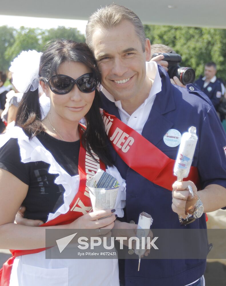 Pavel Astakhov with his wife