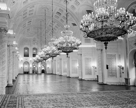 Interior of St. George Hall of the Grand Kremlin Palace