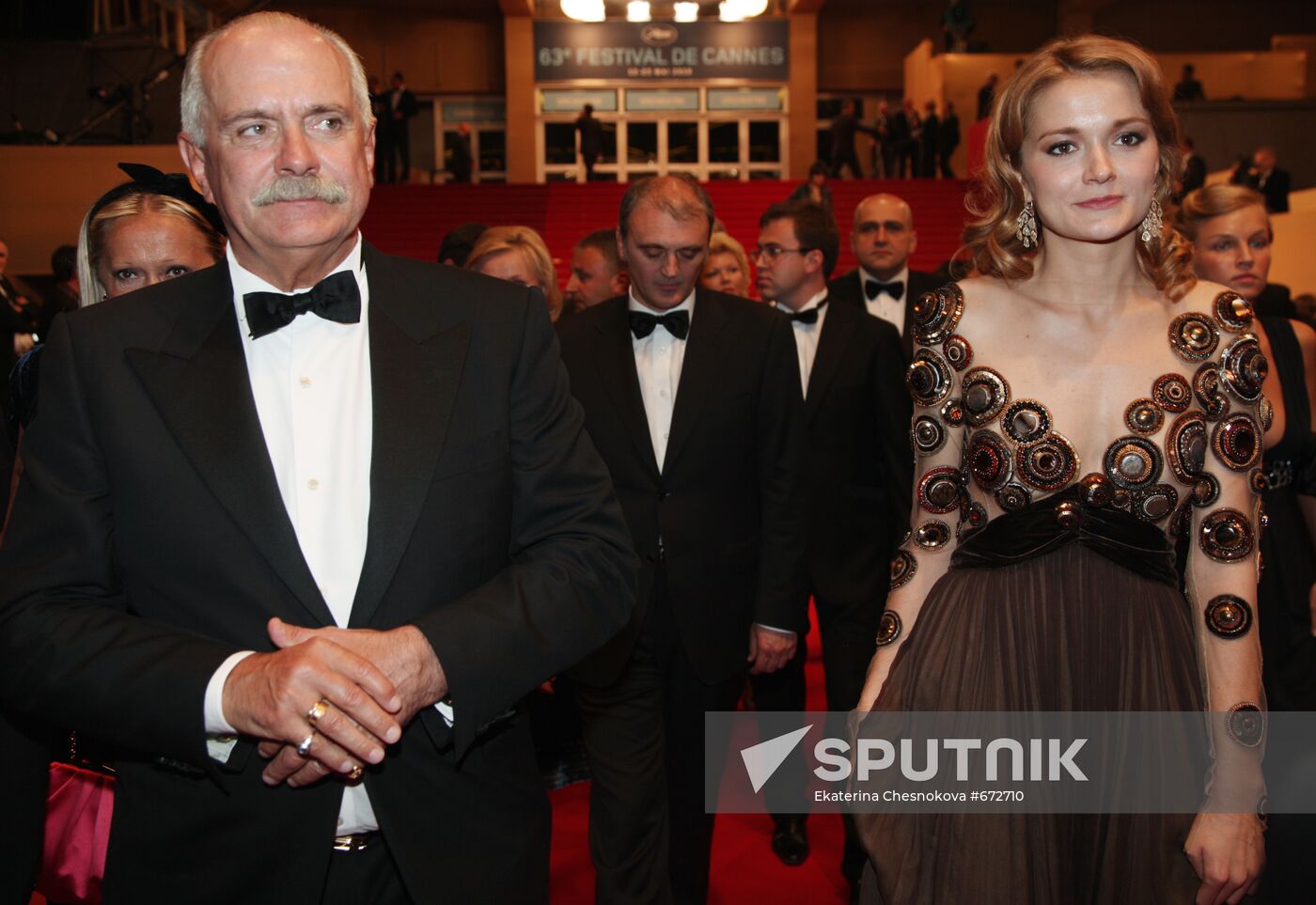 Nikita Mikhalkov with his daughter Nadezhda