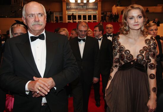 Nikita Mikhalkov with his daughter Nadezhda