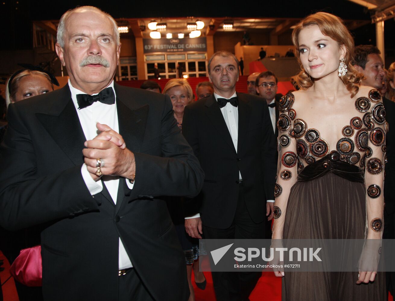 Nikita Mikhalkov with his daughter Nadezhda