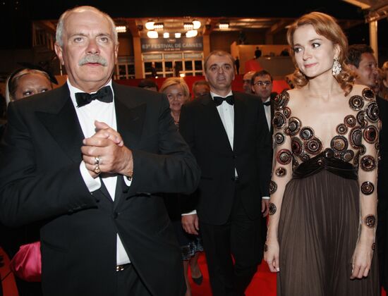 Nikita Mikhalkov with his daughter Nadezhda