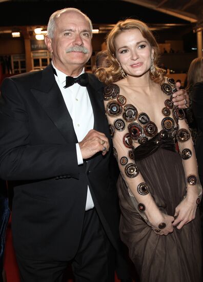 Nikita Mikhalkov with his daughter Nadezhda
