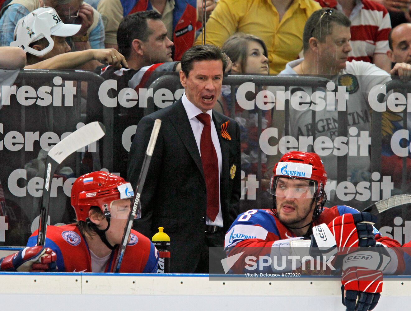 Alexander Syomin, Alexander Ovechkin and Vyacheslav Bykov