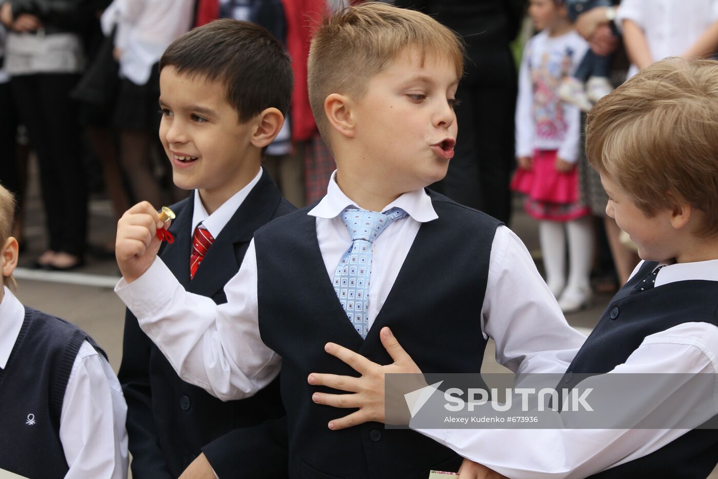 Farewell Bell ceremony for Russian school graduates