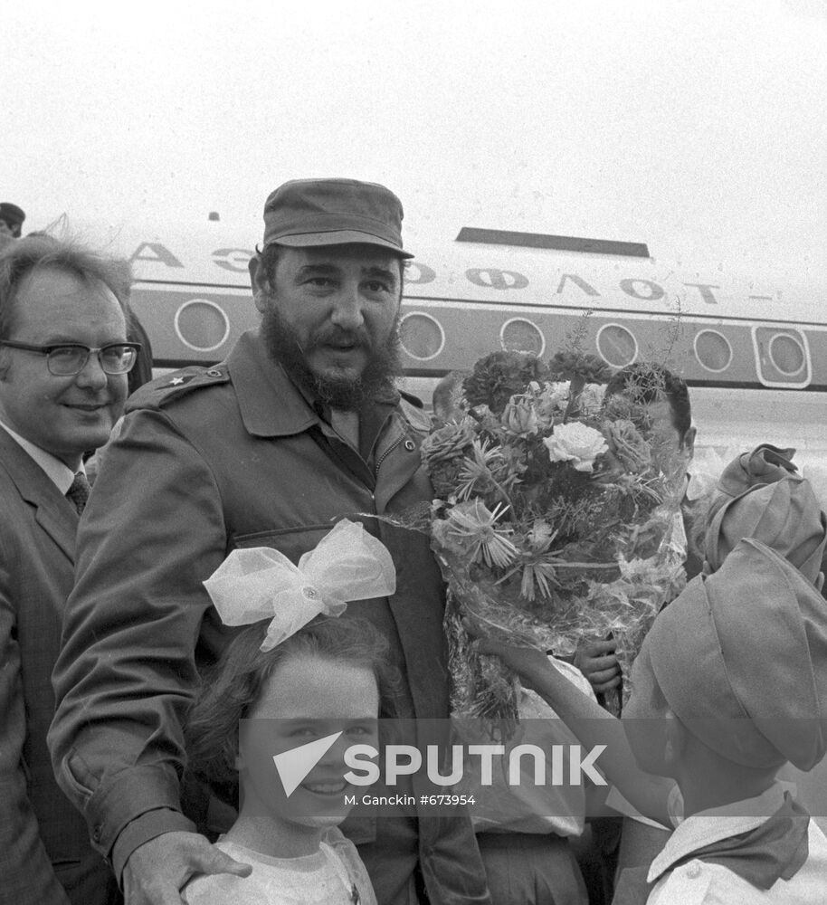 Fidel Castro on the official friendly visit to the USSR