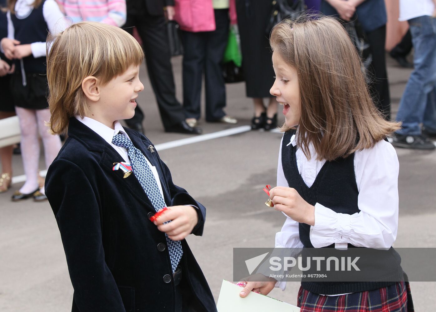 Farewell Bell ceremony for Russian school graduates