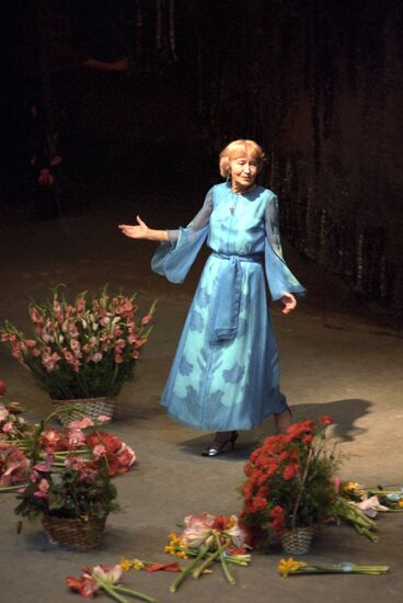 Galina Ulanova during her 75th anniversary gala