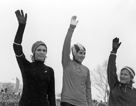 Inga Voronina, Valentina Stenina and Lidia Skoblikova