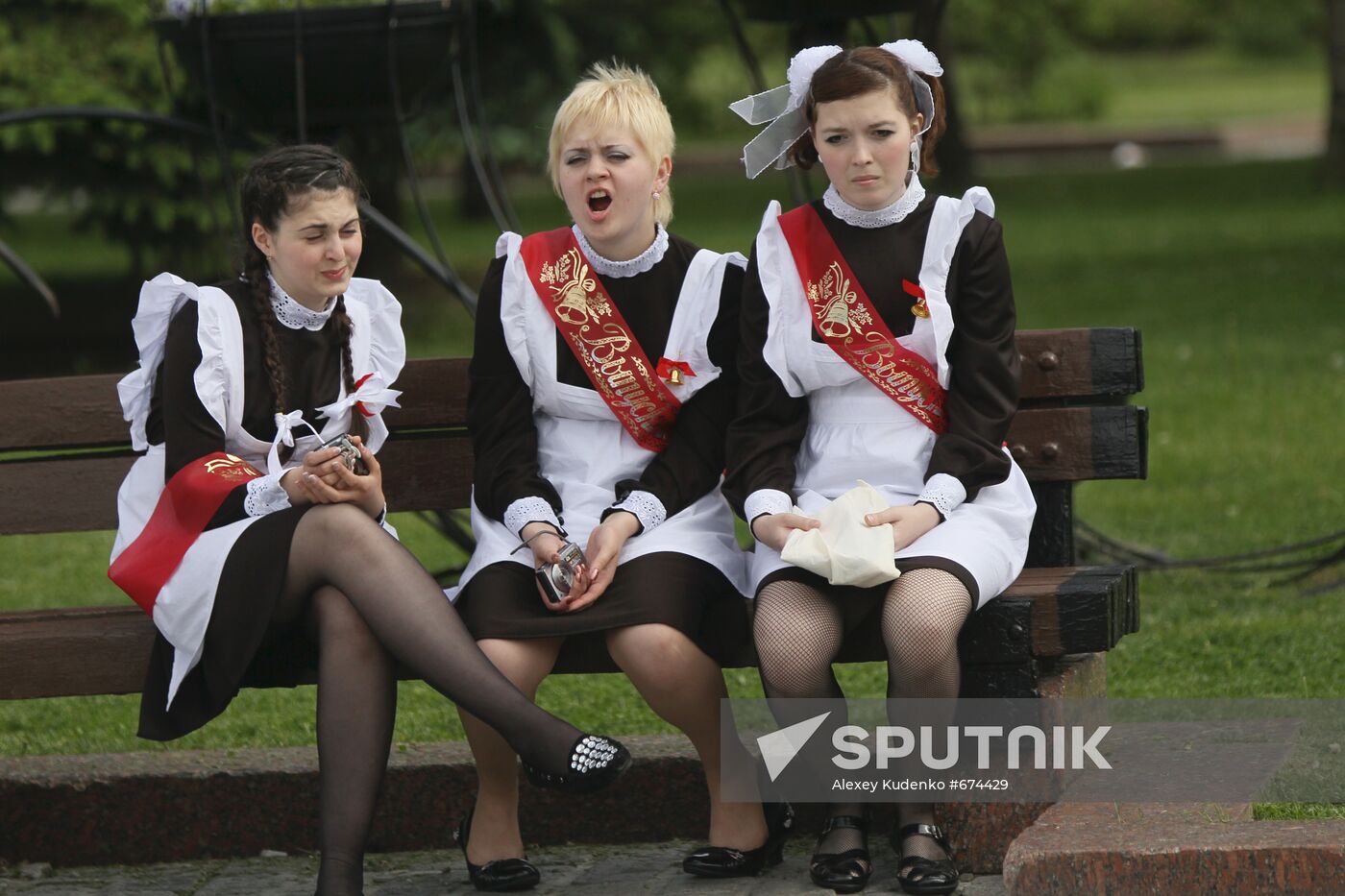 Farewell Bell ceremony for Russian school graduates