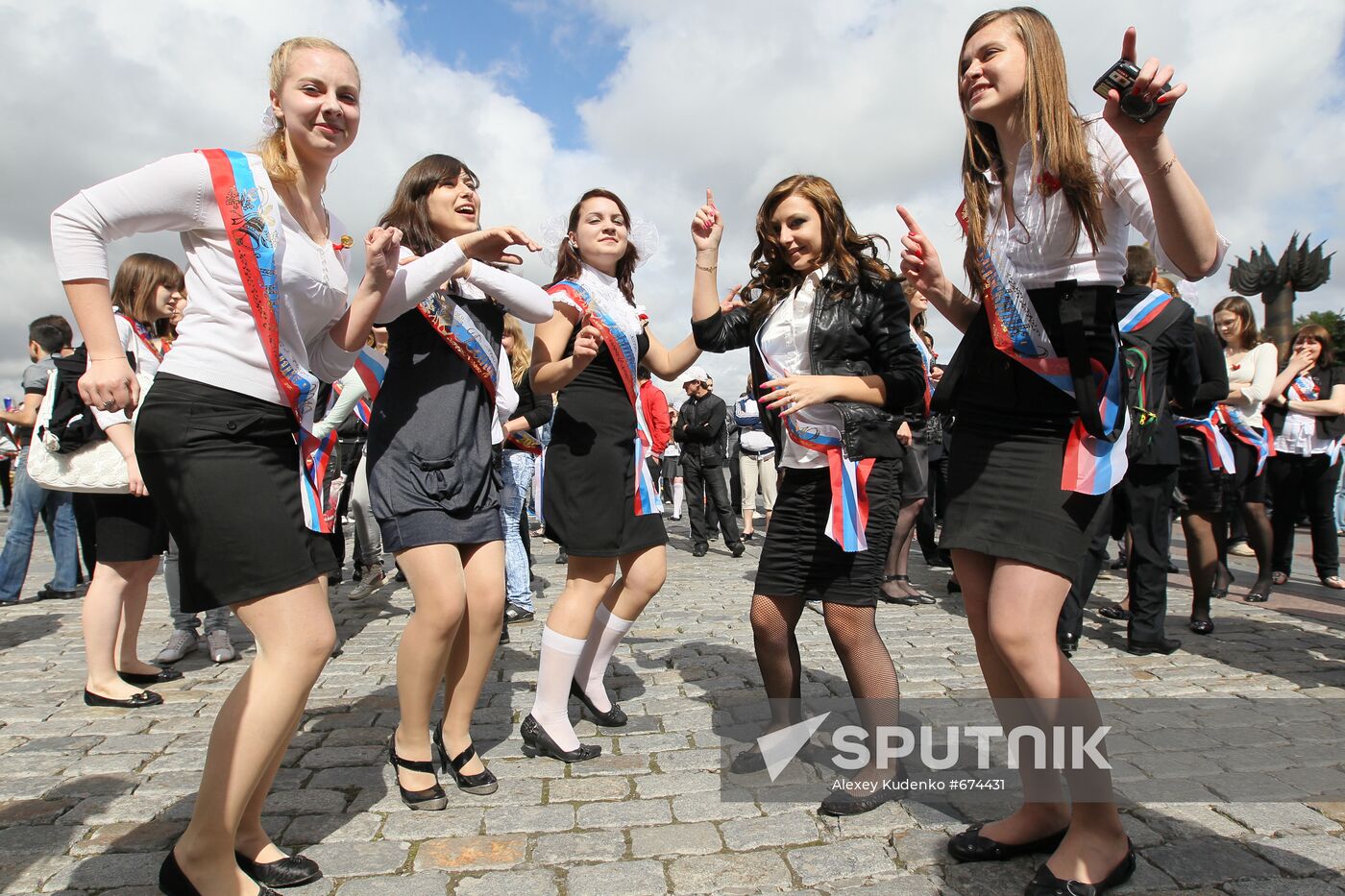 Farewell Bell ceremony for Russian school graduates